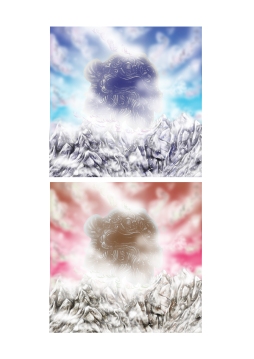 Playing with Hues for Snow Lion Background